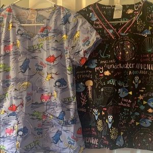 Pediatric scrub tops